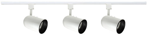 Elco Lighting ET667W 120V Line Voltage Builder's Track Kits, White & Black Baffle Finish