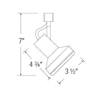 Elco Lighting ET694C 120V Line Voltage Par Classic Track Fixture, Clear Finish