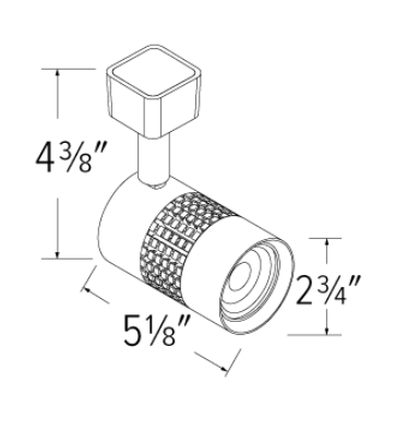 Elco Lighting ET752-40DW LED Celtic™ Track Fixture, 15W, 35° Beam Angle, Color Temperature 4000K, All White