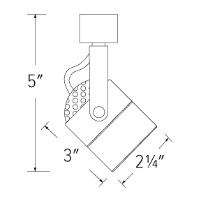 Elco Lighting ET928B Low Voltage Cylinder (TRACK 22), Wattage 50W, Voltage 12V, All Black