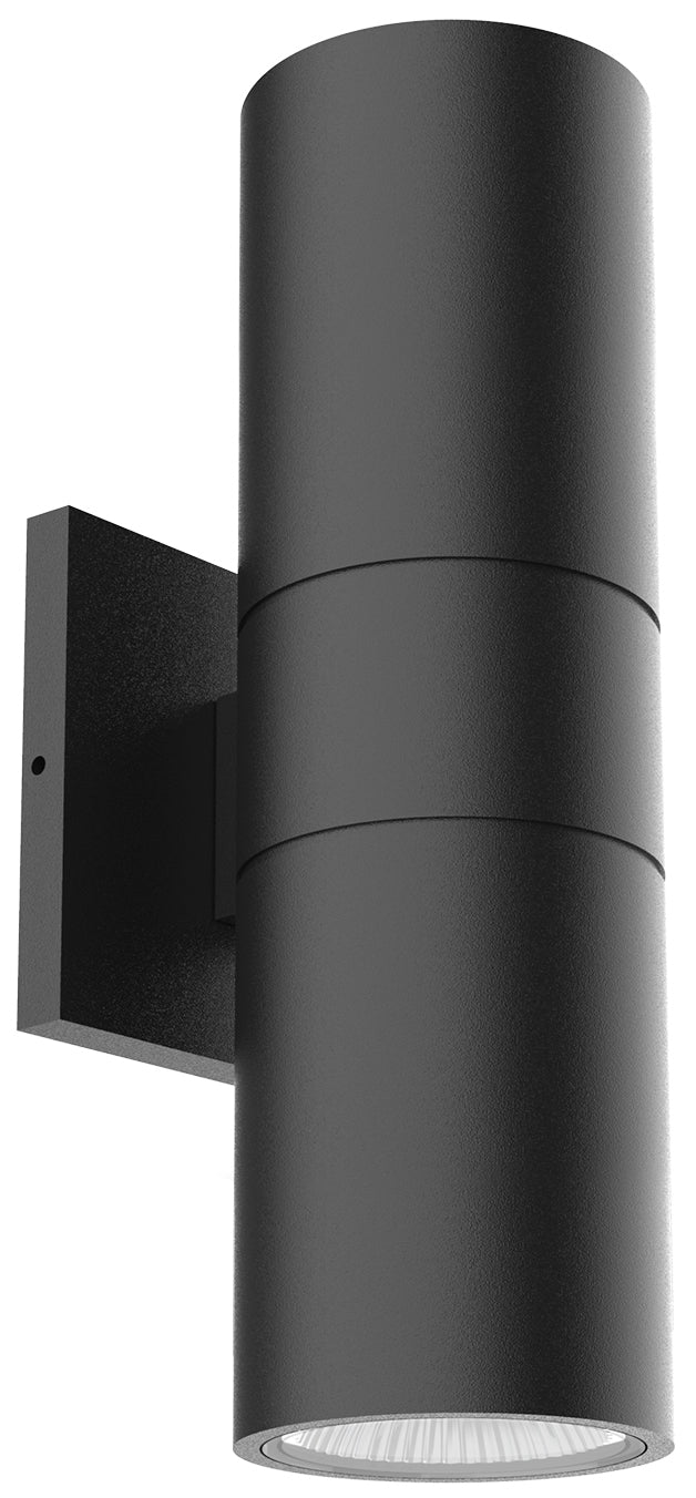 Kuzco Lighting EW3212-BK LED Lund Outdoor Cylinder Up / Down Wall Sconce Light Black Finish