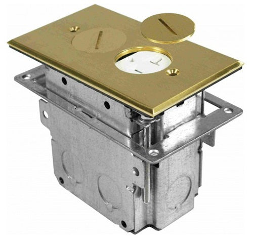 Orbit Floor Box Round Plug Type With Duplex Receptacle Adjustable Box - BuyRite Electric