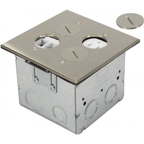 Orbit Adjustable Floor Box Round Plug Type With 1 Duplex Receptacle 125V AC - BuyRite Electric