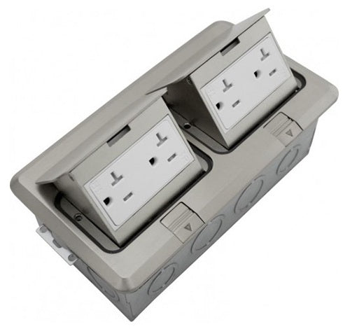 Orbit Stainless Steel Floor Box Pop-up With 2 Duplex Receptacle 125V AC - BuyRite Electric