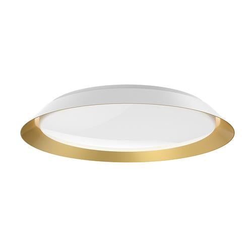 Kuzco Lighting FM43423-WH/GD LED 23 Inch Jasper Flush Mount Ceiling Light White/Gold Finish