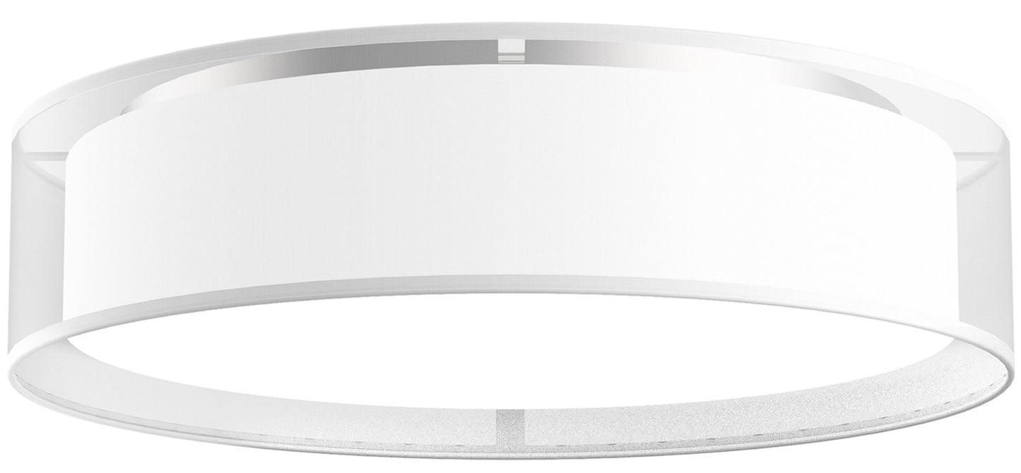 Kuzco Lighting FM7920-WOR LED 20 Inch Dalton Flush Mount Ceiling Light White Finish