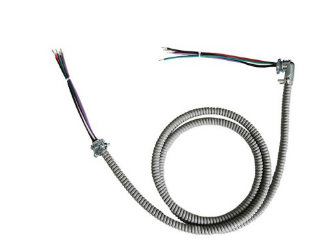 Westgate FWH-6FT-16/3 LED Manufacturing 6 Foot 16 AWG 3-Wire Flex Fixture Whip With Straight And 90D 1/2 Inch Connectors