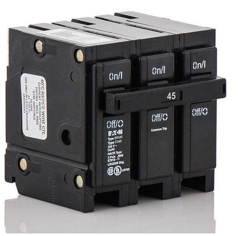 Cutler Hammer BR345 45Amp 1-inch Three-pole Plug-On Circuit Breaker 240V - BuyRite Electric