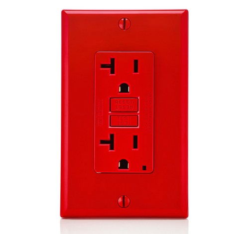 LEVITON GFNT2 Self-Test SmartlockPro Slim Non-Tamper Resistant Receptacle with LED Indicator 20A / 125 VAC RD - BuyRite Electric