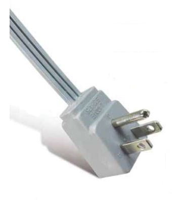 Westgate GPA3-2 SPT-2 16 AWG/3 Conductor Angle Plug NEMA 5-15P 125V Gray 3 Foot