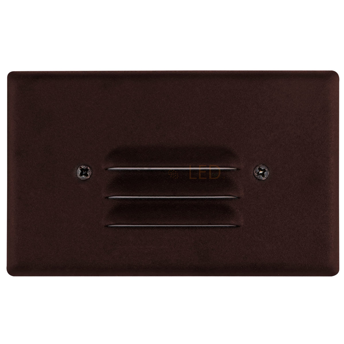 EnvisionLED LED-STEP-AGL-2W-30K-120V-BZ LED Angled Louver Step Light 3000K Bronze Finish (Horizontal)