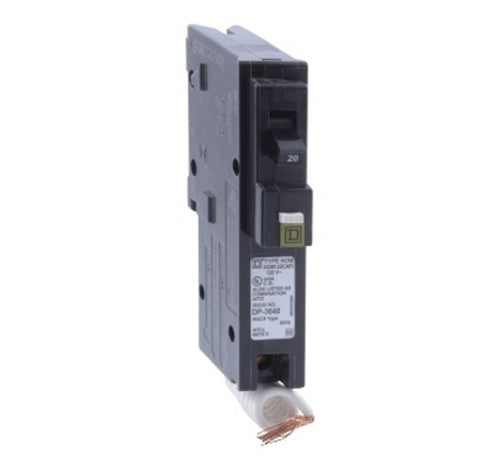 Square D HOM120CAFI Homeline™ One-Pole 20 Amp Combination Arc Fault Miniature Circuit Breaker-On Mount 10KA 120 Volt AC - BuyRite Electric