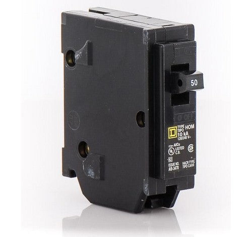 Square D HOM150 50 Amp Miniature Plug-On Circuit Breaker 10KA 120/240 VAC - BuyRite Electric