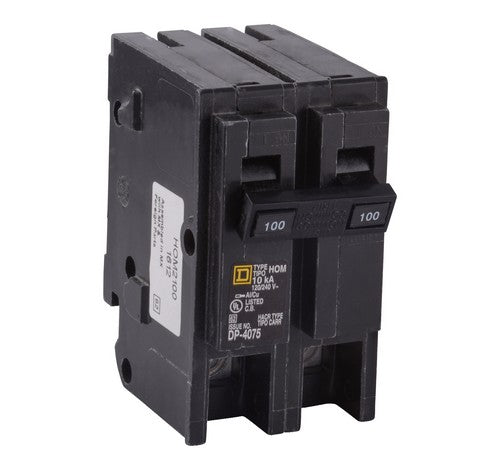 Square D HOM2100 100 Amp Plug-On Two-Pole Circuit Breaker 10KA 120/240 VAC - BuyRite Electric