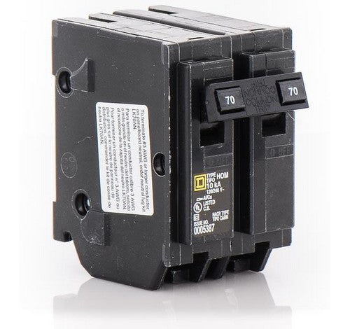 Square D HOM270 70 Amp Plug-On Two-Pole Circuit Breaker 10KA 120/240 VAC - BuyRite Electric