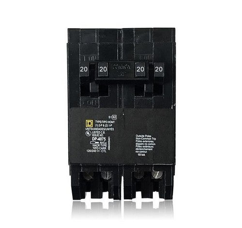 Square D HOMT2020220 Homeline™ Two-Pole 20 Amp Quad Tandem Circuit Breaker 10KA 120/240 VAC - BuyRite Electric