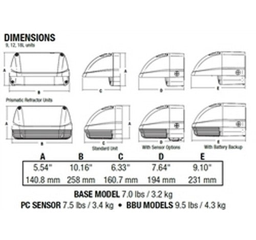 Hubbell Outdoor Lighting LNC2-18LU-5K-3-DB-PCU Laredo Dark Bronze Finish 42W 18 LEDs Compact Wallpack, 5000K, 70CRI, 700mA, Photo control- BuyRite Electric