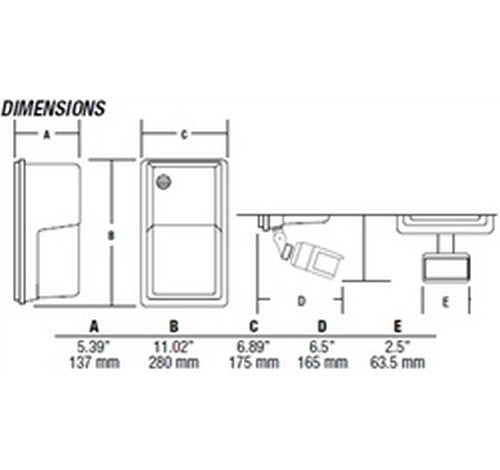Hubbell Outdoor Lighting NRG-304B-PC 42W Perimeter CFL Refractor Wallpack, Vandalproof, Photocontrol, 0.3 Amps, Bronze Finish - BuyRite Electric