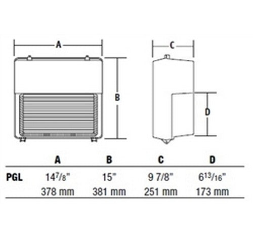 Hubbell Outdoor Lighting PGM3-180L5K-U-DB 72W Dark Bronze Finish Perimaliter LED Wallpack, Glass Refractor, 180 LEDs, 5000K, 80CRI, 700mA- BuyRite Electric
