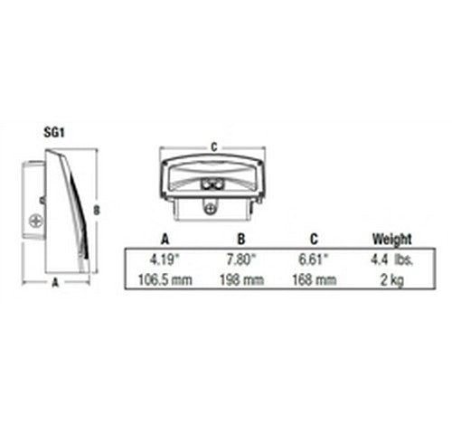 Hubbell Outdoor Lighting SG1-20-4K-PCU 21W Dark Bonze Finish Slender LED Wallpack, 4000K,2310 Lumens, with Photocell- BuyRite Electric