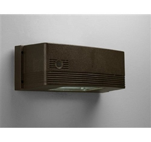 Hubbell Outdoor Lighting WMS-42F1-PC 42 Dark Bronze Finish CFL Compact Wall Sconce, Photocontrol, Soft Rectangle Shape, Lamp Included, 120V - BuyRite Electric