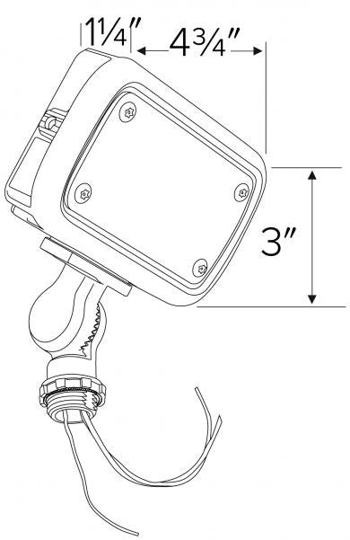 ELCO Lighting EFL15S50WFK Mini LED Floodlight 15W 5000K 1600 lm 120/277V Dark Bronze Finish | BuyRite Electric