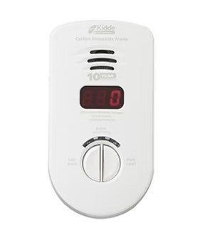 Kidde KN-COP-DP-10YL Worry-Free Living Area Plug-in Carbon Monoxide Alarm with Sealed Lithium Battery Backup and Digital Display, 4 Pack
