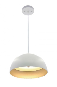 Westgate Lighting LCFD-MCT5-WS 12 Inch Integrated LED Modern Dome Pendant, Lumens 1300 lm, Multi-Color Temperature, White/Silver