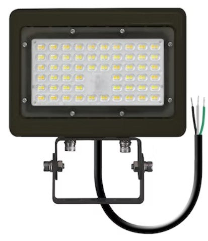 EnvisionLED LED-ARL-2P50-TRI-BZ-TR-PC M-Line Mini Area Flood Light 3-CCT & Power Selectable Trunnion W/ Photocell Bronze Finish