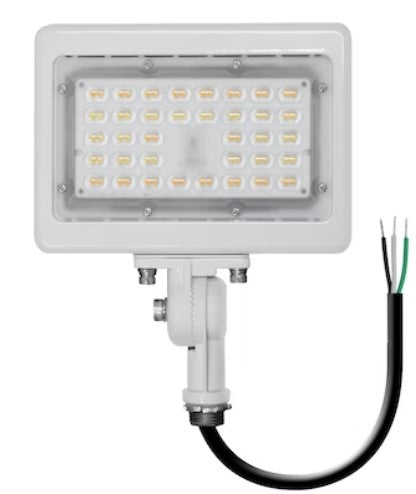 EnvisionLED LED-ARL-2P50-TRI-WH-KN-PC 1/2" M-Line Mini Area Flood Light 3-CCT & Power Selectable, Knuckle W/ Photocell White Finish