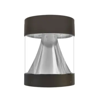 EnvisionLED LED-BLD-RD-5CCT-CN-FL-BL Bollard Head Round Cone Flat Dome Top LED Outdoor Exterior Lighting, Selectable Color Temperature, Black Finish