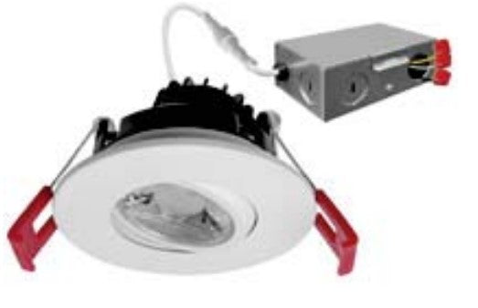 EnvisionLED LED-DLJBX-ADJ-3-8W-5CCT-WH-R LED 3 Inches Snaptrim Adjustable Downlight 5CCT Selectable 8W White Finish
