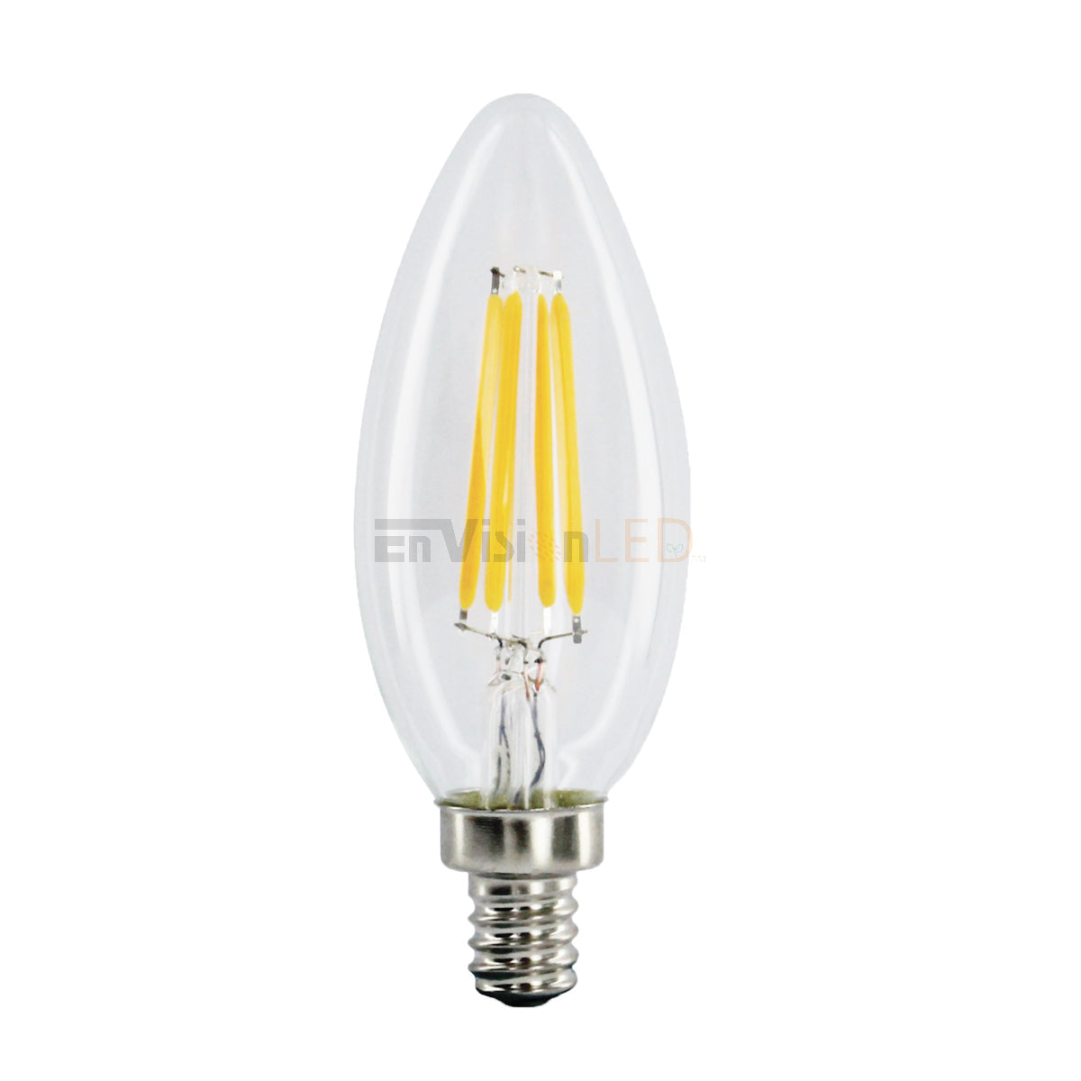EnvisionLED LED-FLM-E12T-6W-40K LED E12 Filament Bulb 6W 600LM 4000K