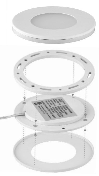 EnvisionLED LED-PCK-3W-27K-12V LED UnderCabinet Puck Light Single CCT 12V 2700K