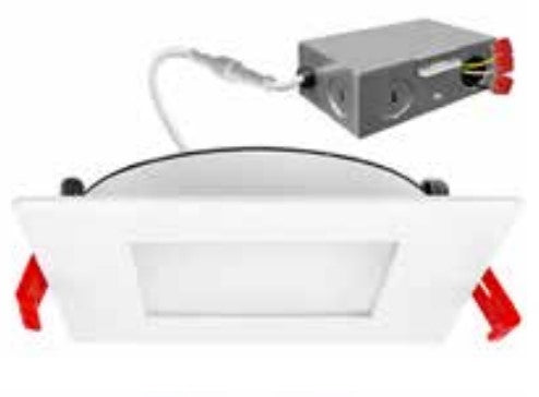 EnvisionLED LED-SL-PNL-3SQ-8W-5CCT-WH 3 Inches EXT SnapTrim Square Downlight Watt 8W, Lumens 500lm, Color Temperature 5000K White Finish