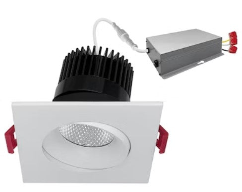 EnvisionLED LED-SQM1-4-15W-5CCT-WH LED 4 Inches Size, Multiple Single Head Downlight / Wattage + 5CCT Selectable, White Finish