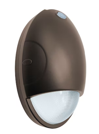 EnvisionLED LED-WPE-15W-TRI-PC-BZ-EMB LED Slim Egg-Line Wall Pack with Emergency Backup, Wattage 15W, Multi-Color Temperature, Bronze Finish