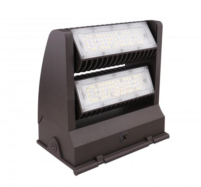 EnvisionLED LED-WPROT-80WD-30K-BZ LED Wall Pack Rotating 3000K (Double) Single CCT 80W Bronze Finish