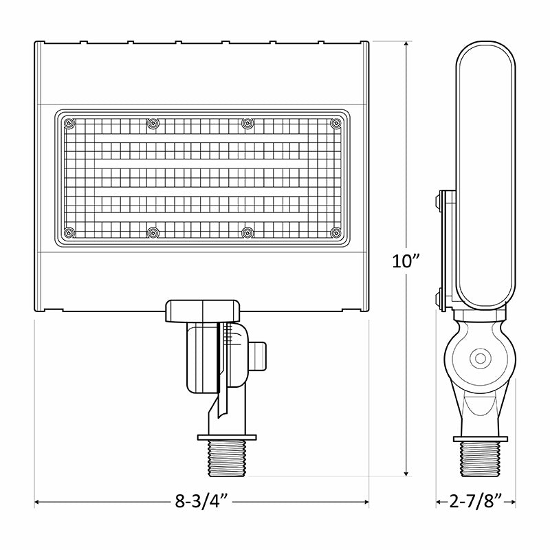 Westgate Lighting LFX-SM-10-30W-MCTP-KN-SV, X-Gen Flood-Area Light Small Housing Adjustable 10W-30W 3000K/4000K/5000K 120-277V 0-10V Dimming Knuckle Silver