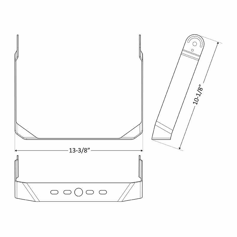 Westgate Lighting LFX-TR-B-WH, U Bracket For LFX And LFXPRO And LF4PRO XL Series, LED Flood Light White Finish