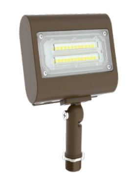 Westgate LFX-XS-15W-40K-KN LED High Lumen Flood Light 15W 4000K Dark Bronze and White Finish