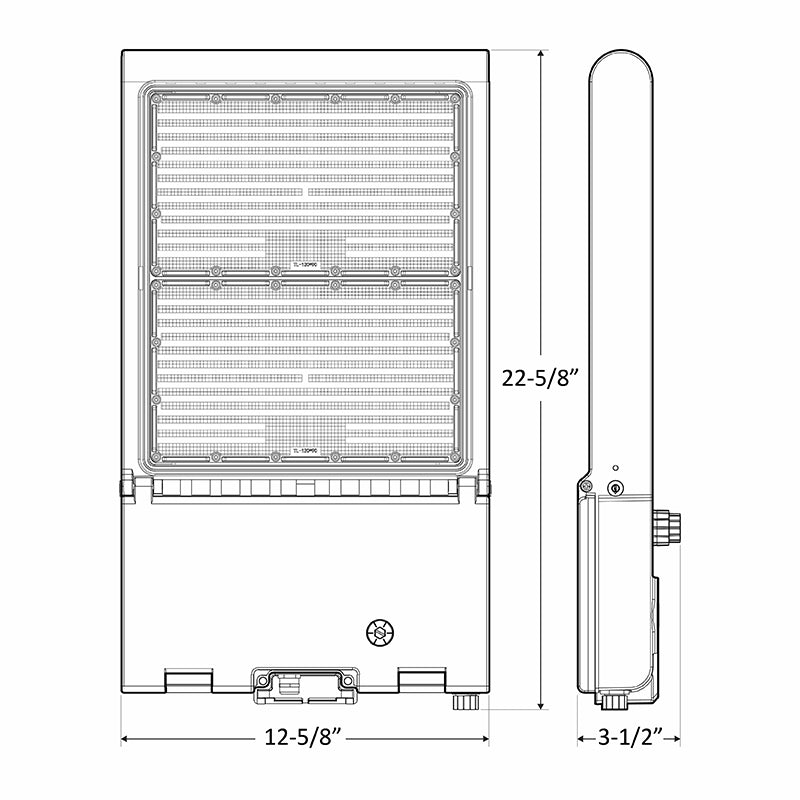Westgate Lighting LFXPRO-XL-150-300W-MCTP-BK, X-Gen Pro Flood-Area Light XL Housing Adjustable 150W-300W 3000K/4000K/5000K 120-277V 0-10V Dimming Black Finish
