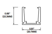 Core Lighting LNT65-AC39 Neon Series LED Strip Self Locking 39 Inch Aluminium Profile