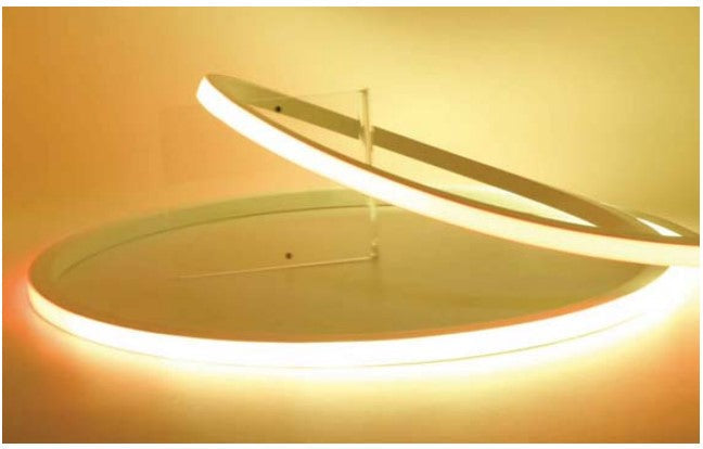 Core Lighting LNT65HL-F-VB-35K-PF-24V 4.6W IP67/IP68 High-Lumen Neon Series LED Strip Flat Vertical Bend Color Temperature 3500K