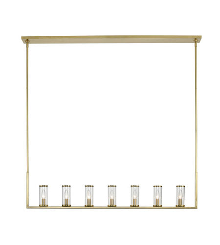 Alora Lighting LP309007NBCG Revolve 7 Light 4 inch Brass Pendant Ceiling Light