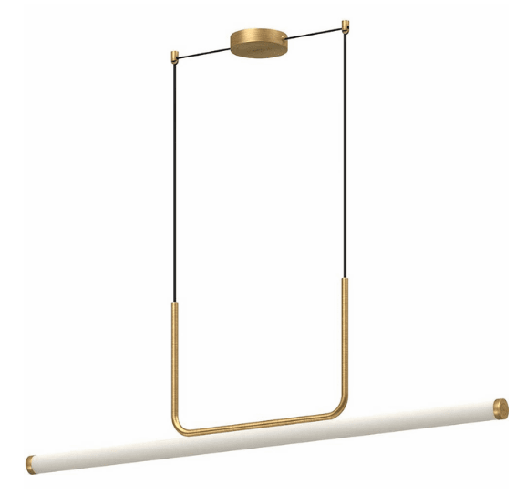 Kuzco Lighting LP73048-BG 48" Vesper Linear LED Pendant Kitchen Island Light, Brushed Gold Finish