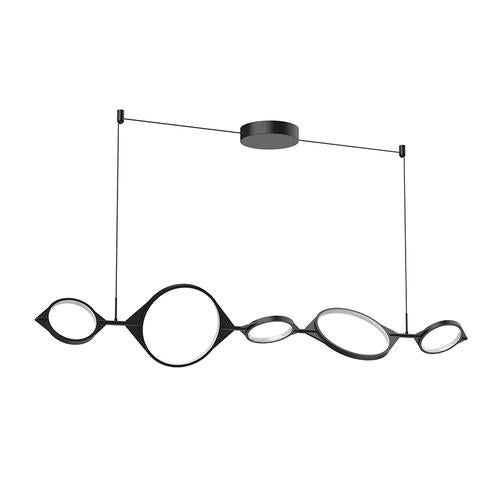 Kuzco Lighting LP84457-BK LED Serif 56 Inch Linear Pendant Ceiling Light Black Finish
