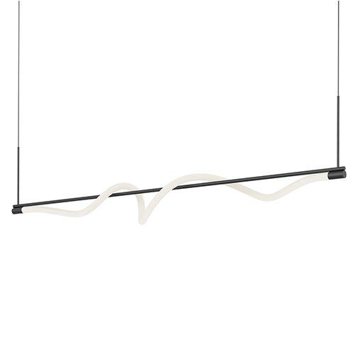 Kuzco Lighting LP95354-BK LED Cursive 54 Inch Linear Pendant Ceiling Light Black Finish
