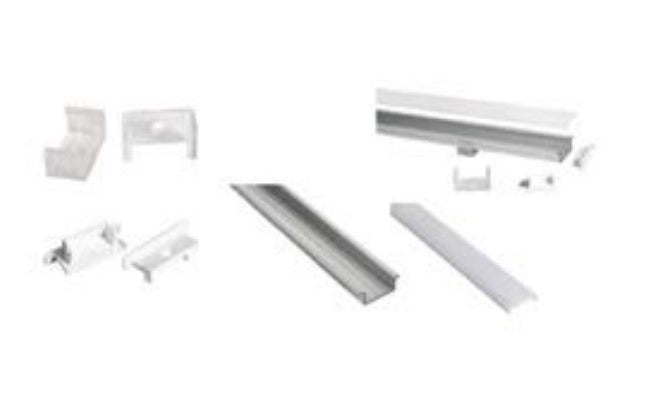 Lighting Spot 26 LS-R-2810 10FT 28*10 12W Recessed Mount Max 20MM Silver Frosted