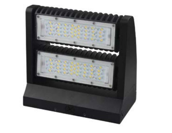 80W LED Rotatable Double Head Wall Pack 5000K